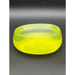 Vintage Soap Dish Green Yellow Oval Shape Plastic Mold